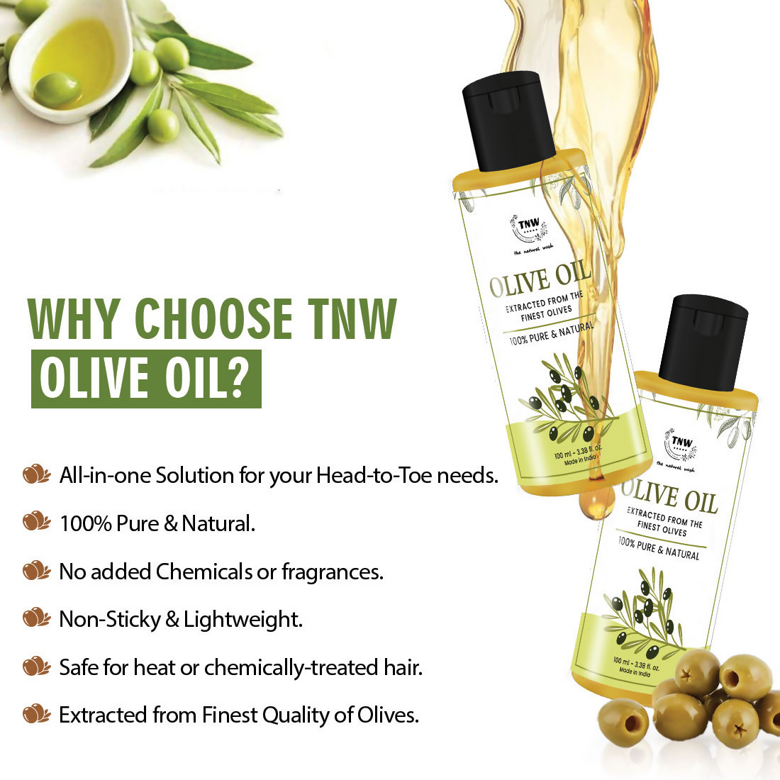 The Natural Wash Olive Oil Non-Sticky & Lightweight | Grocsy
