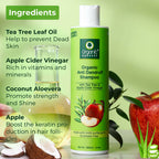 Organic Harvest Organic Anti Dandruff Shampoo With Tea Tree & Apple Cider Vinegar | Grocsy