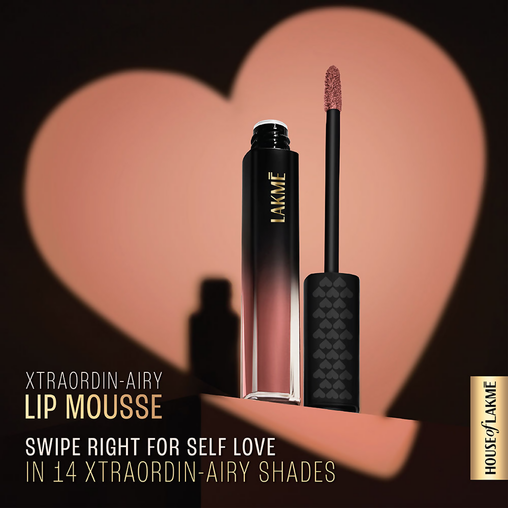 Lakme Xtraordin-Airy Velvet Matte Lip Mousse - Blush Nude | Grocsy