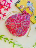 Joban Fashion Potli Bags - Pink | Grocsy