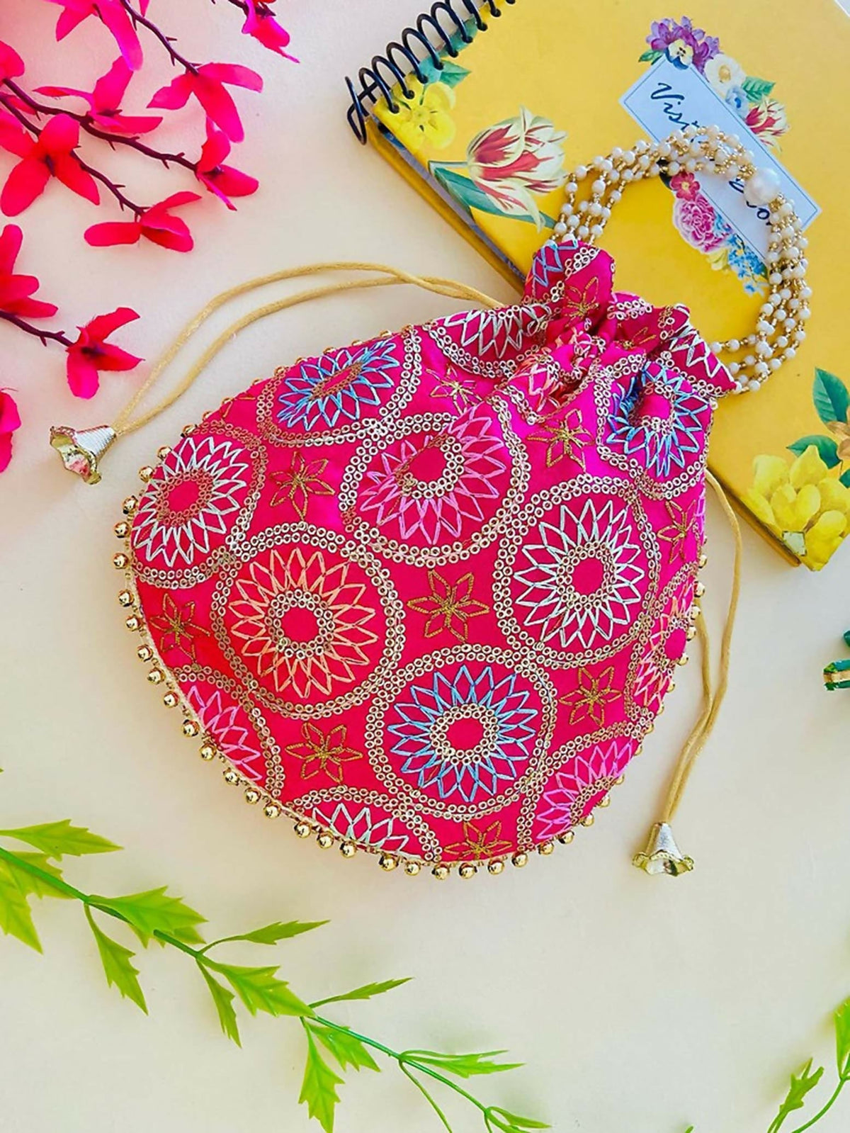 Joban Fashion Potli Bags - Pink | Grocsy