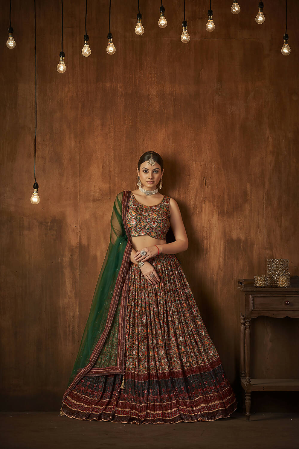 Wedding Designer Multi Georgette Lehenga Choli - Anbazaar | Grocsy