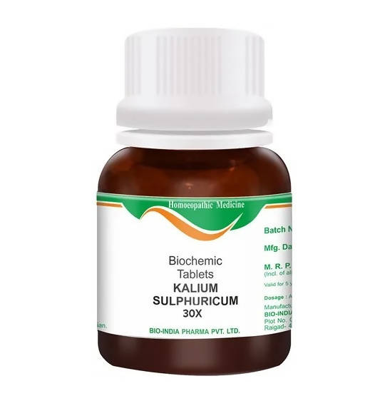 Bio India Homeopathy Kalium Sulphuricum Biochemic Tablets | Grocsy