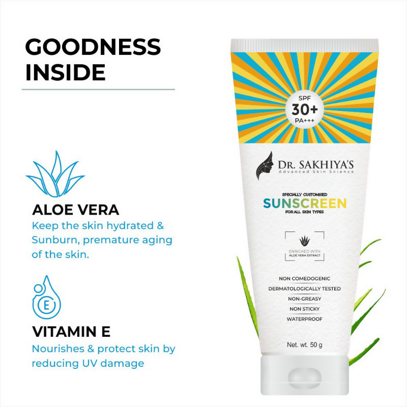 Dr.Sakhiya Specially Customised SPF 30+ PA+++ Sunscreen | Grocsy