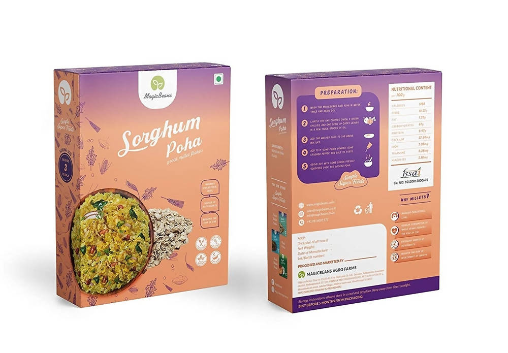 Magicbeans Sorghum/ Jowar Poha (Great Millet Flakes) | Grocsy