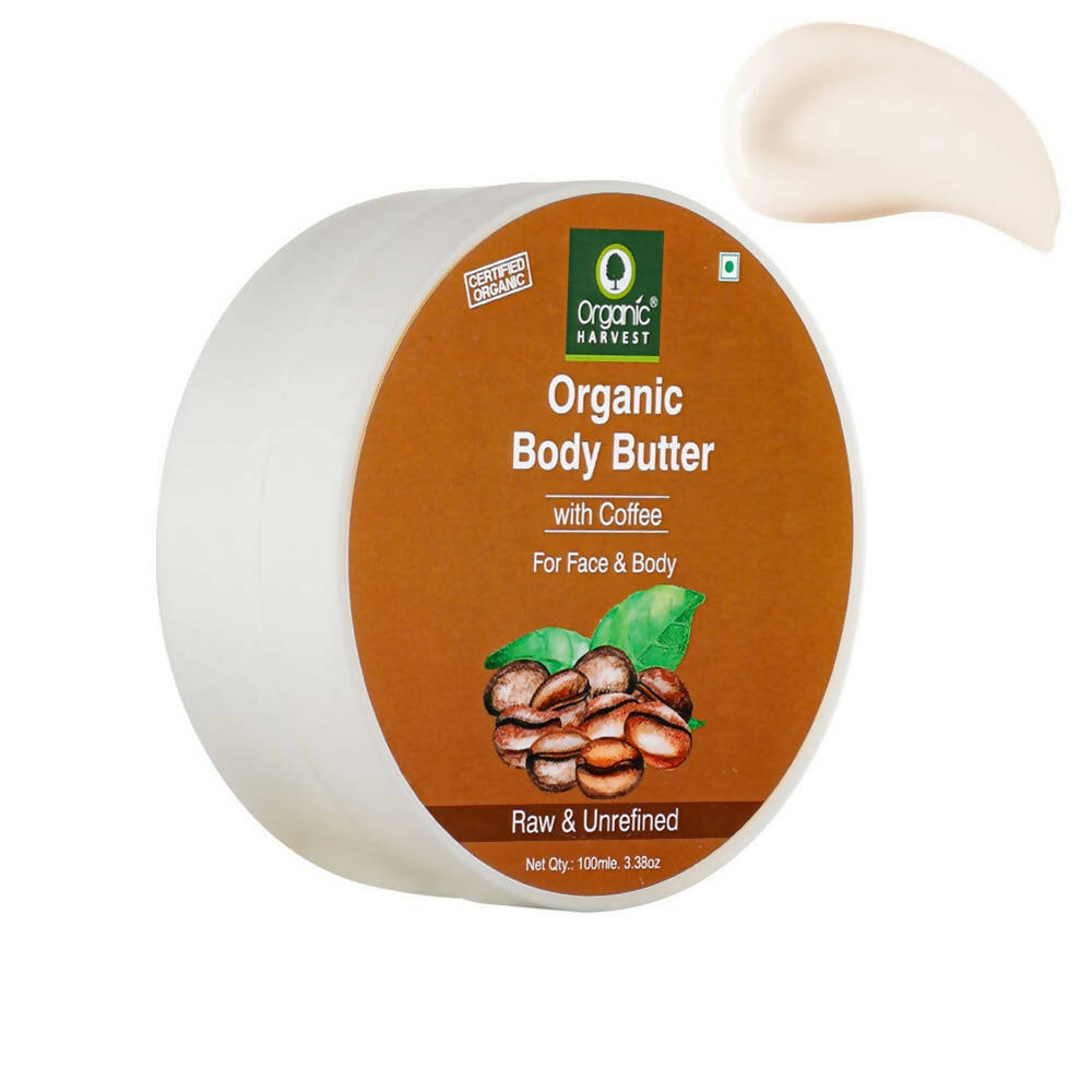 Organic Harvest Organic Body Butter With Coffee For Face & Body | Grocsy