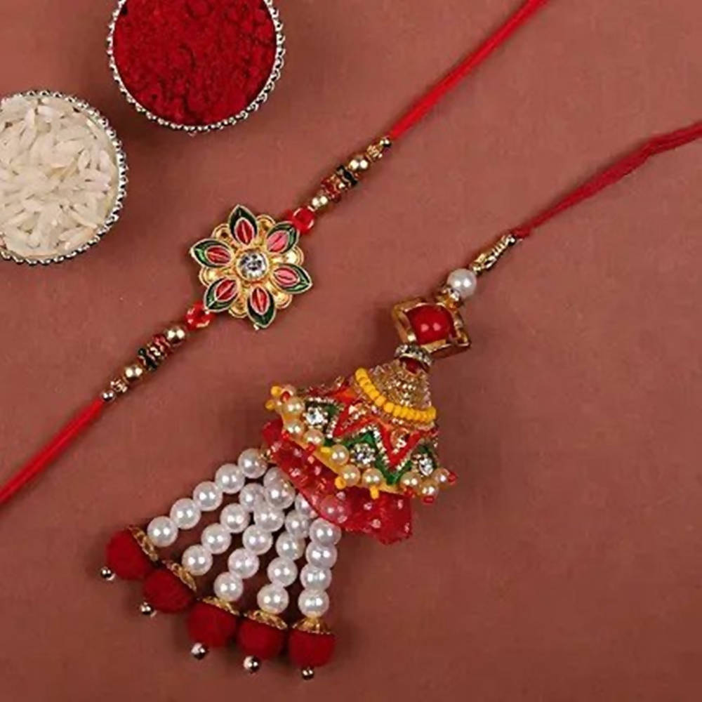 Meenakari & Lumba Rakhi With Celebrations | Grocsy