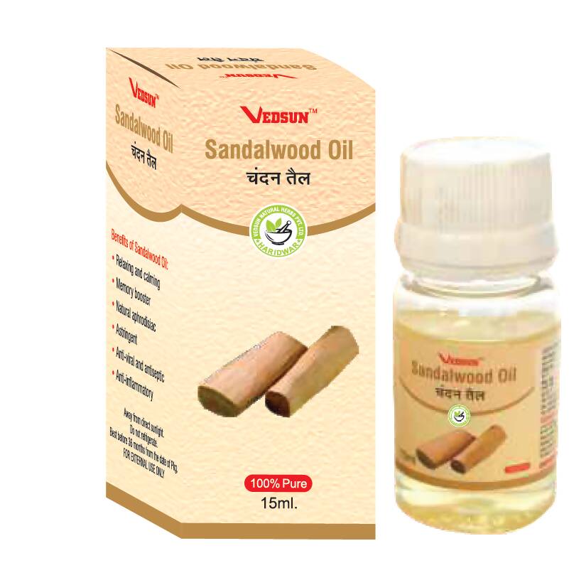 Vedsun Naturals Sandalwood Aroma Oil Pure & Organic for Skin and Fragrance | Grocsy