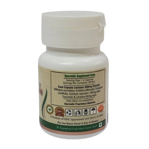 Deep Ayurveda Immuno Plus 500mg Veg Capsules | Grocsy