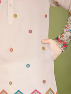 Vastranavya Ivory Exclusive Festival Wear Viscose Silk Thread & Sequence Embroidered Work Kurta | Grocsy