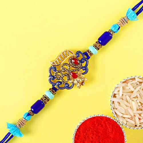 Traditional American Diamond Rakhi | Grocsy