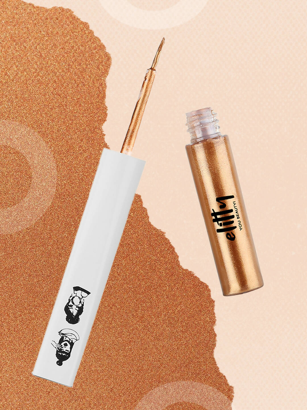 Elitty Rust Pop Color Metallic Finish Liquid Eyeliner - Eternal Eclipse (Rust) | Grocsy
