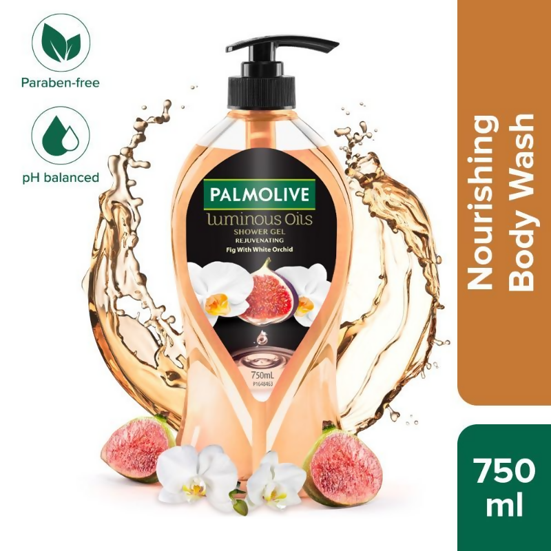 Palmolive White Orchid & Fig Oil Luminous Oils Rejuvenating, Nourishing Body Wash | Grocsy
