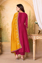 Anaita Pink Anarkali Readymade Suit with Embroidery Work | Grocsy