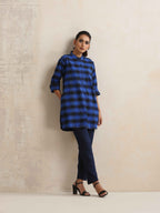 trueBrowns Blue Check Winter Top | Grocsy