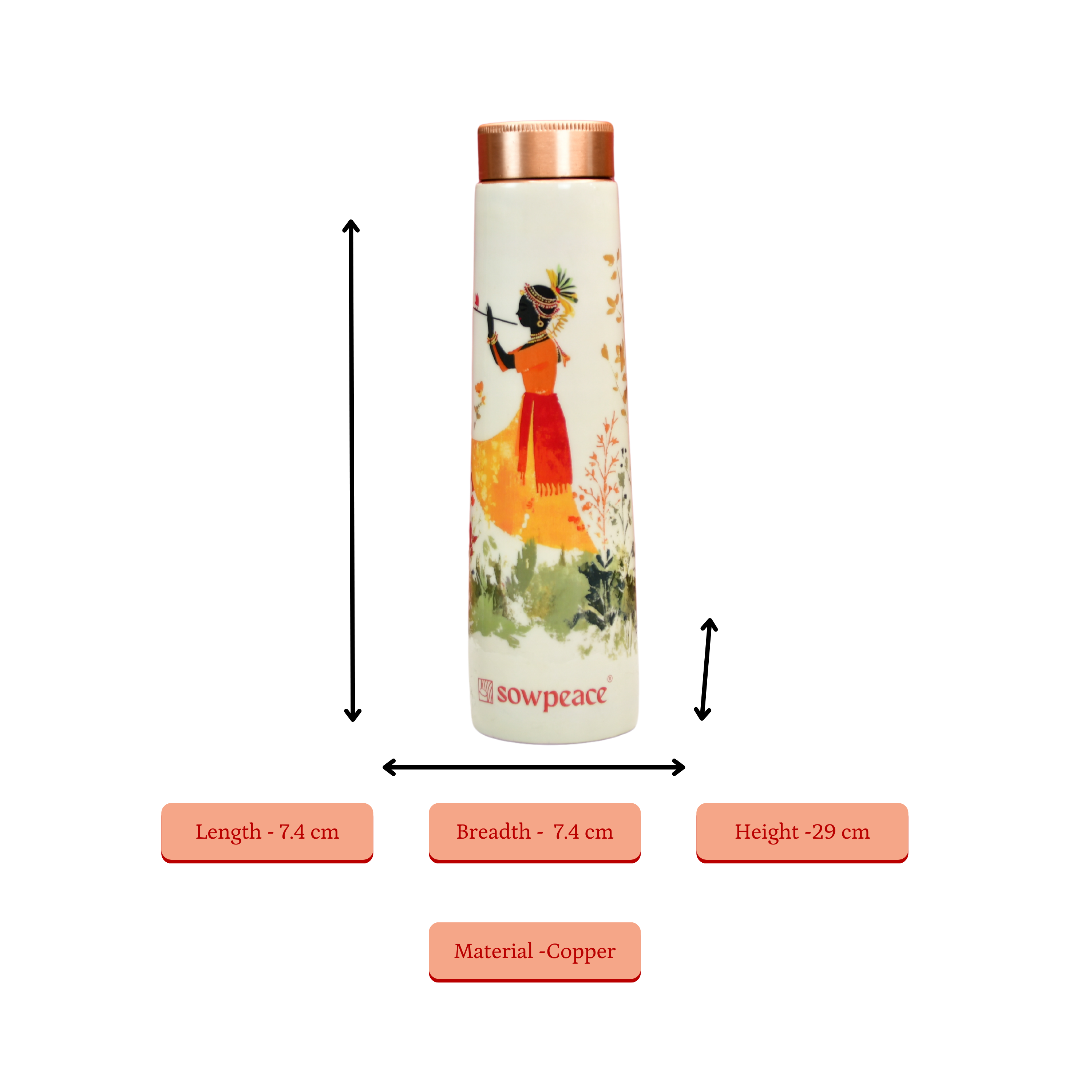 Sowpeace Divine Harmony Copper Bottle | Grocsy