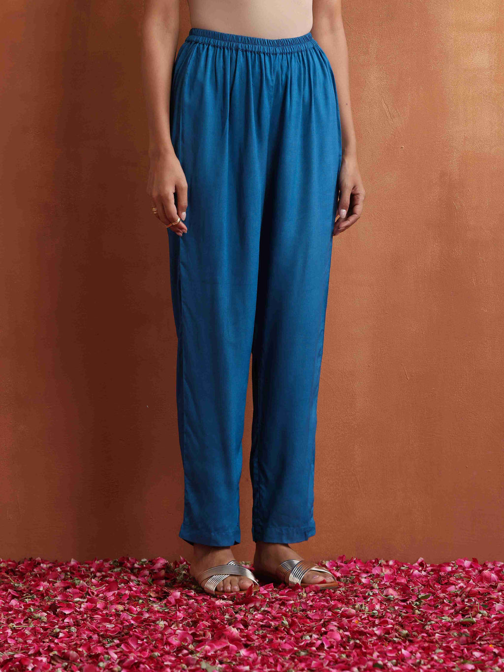trueBrowns Blue Print Kurta Co-ord Set | Grocsy