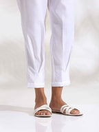 trueBrowns White Slub Co-ord Set | Grocsy