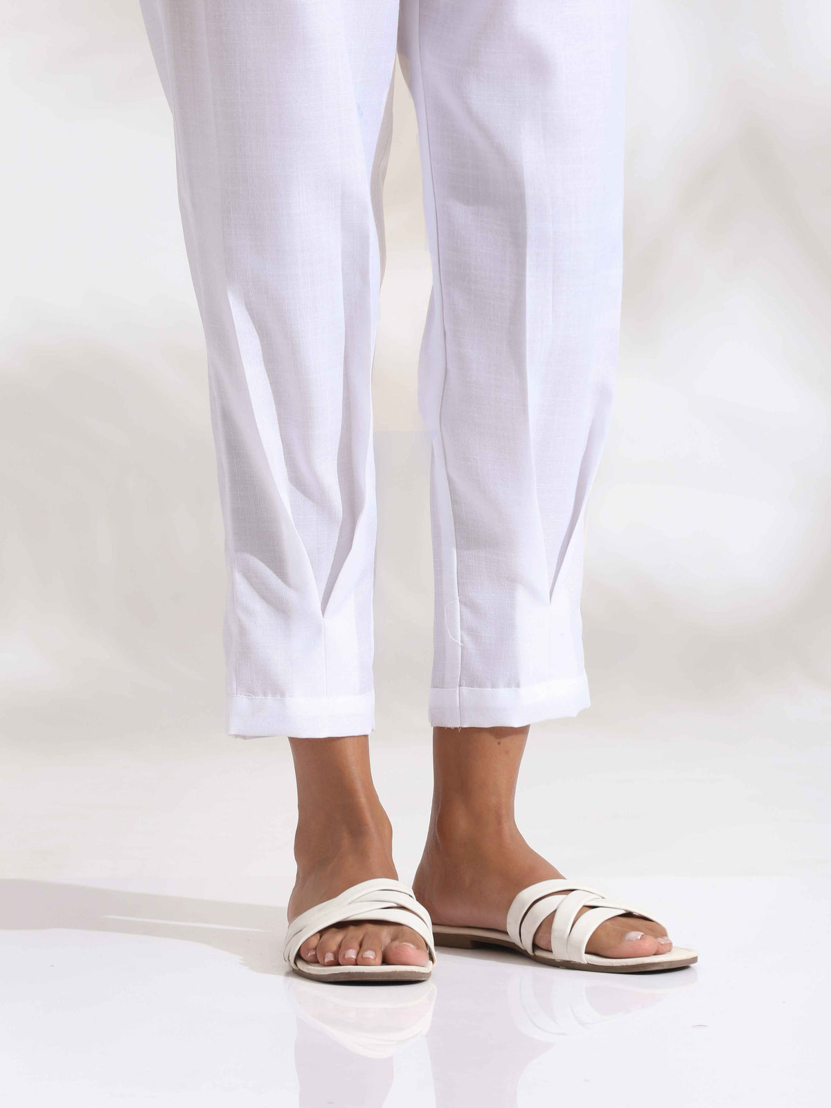 trueBrowns White Slub Co-ord Set | Grocsy
