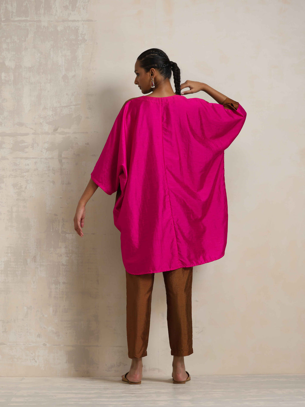 trueBrowns Brown Silk Co-ord Set | Grocsy