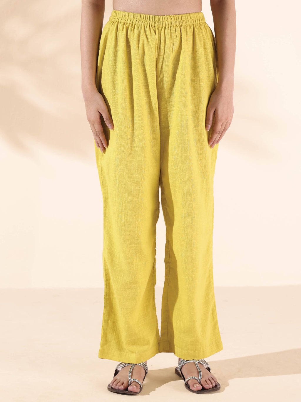 trueBrowns Lime Cotton Sleeveless Co-ord Set | Grocsy