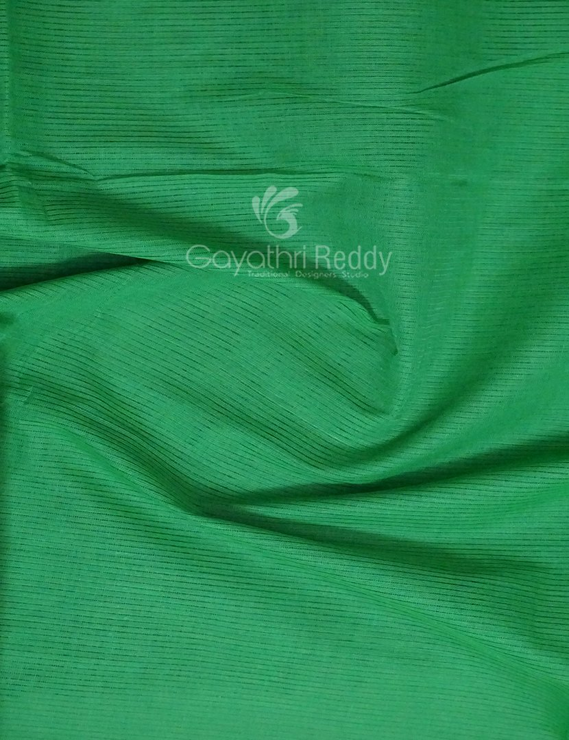 Shades of Green With Contrast Blouse Pure Mangalgiri Cotton By Gayathri Reddy Designer Studio | Grocsy
