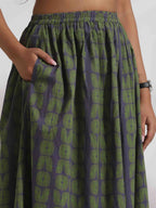 trueBrowns Grey Cotton Skirt Co-ord Set | Grocsy
