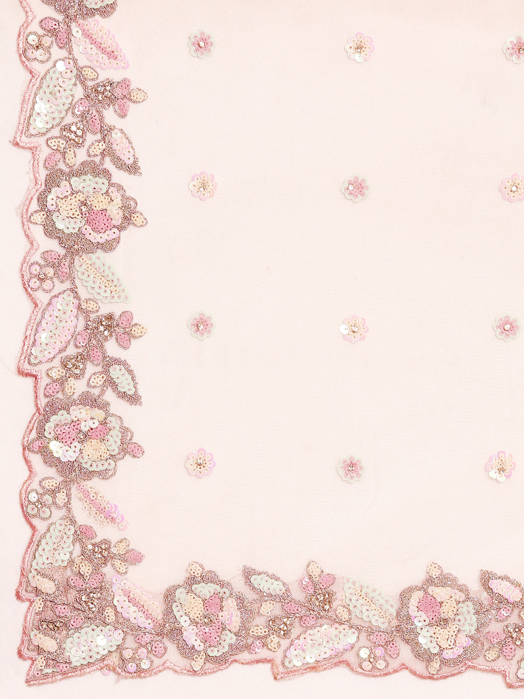 House of Panchhi Pink Net Multi Sequins with heavy Zarkan embroidery Lehenga choli & Dupatta | Grocsy