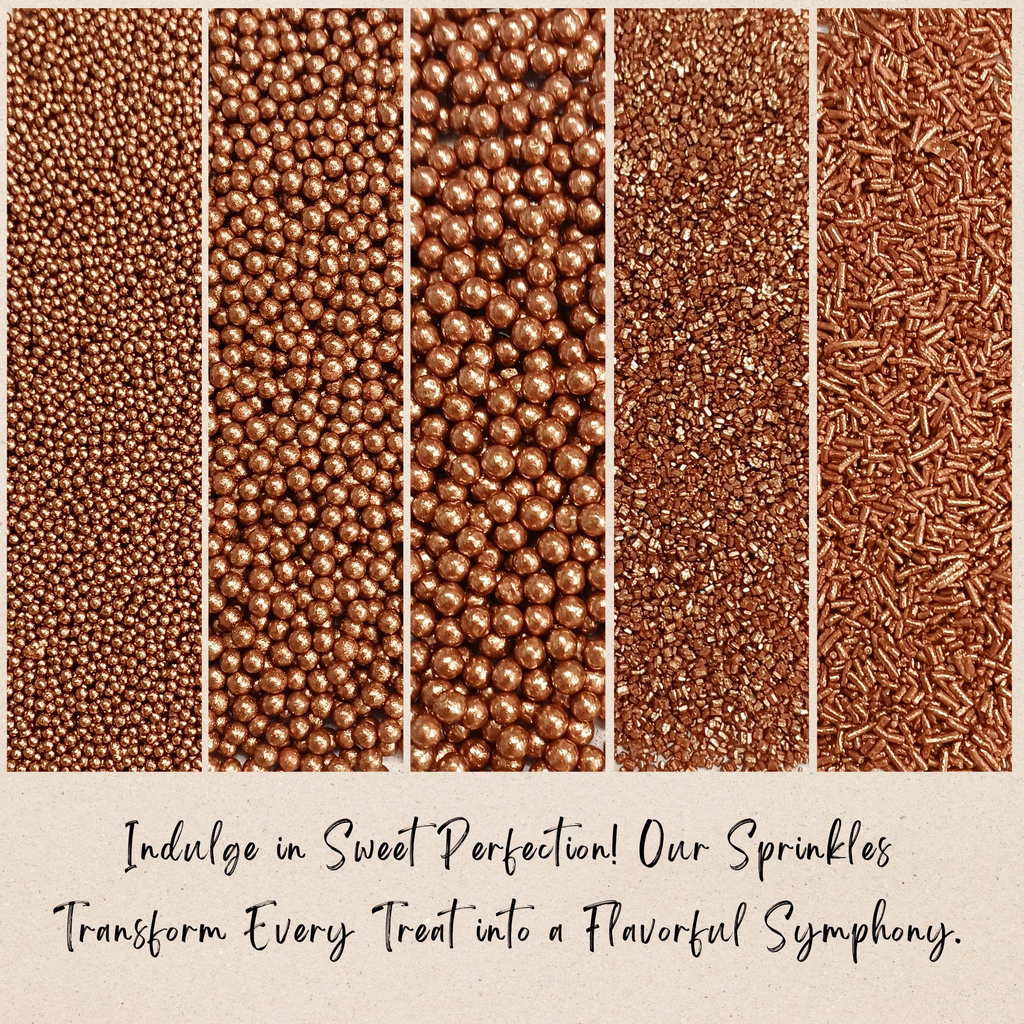 Confect Sprinkles for Cakes & Cupcakes Decoration | USP-21(Bronze) | Grocsy