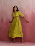 trueBrowns Modal Lime Green Dress | Grocsy
