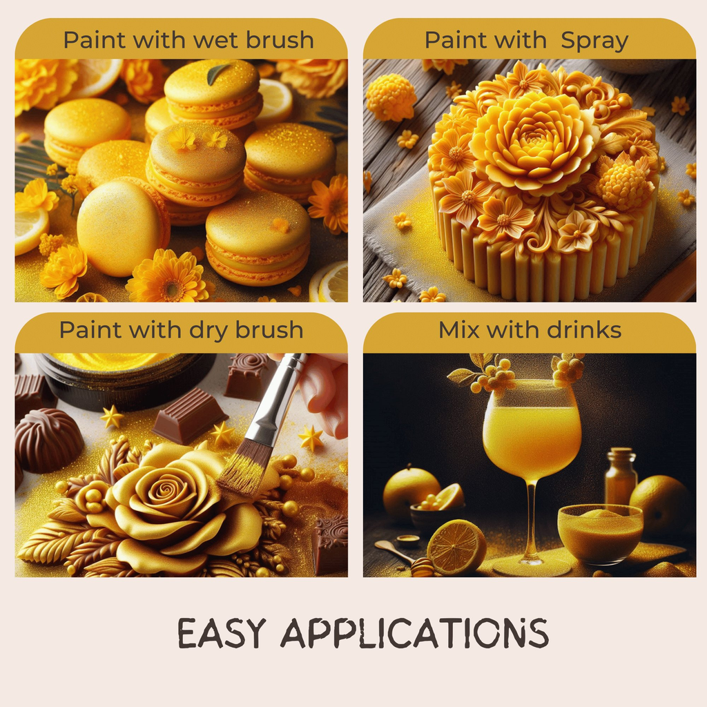 Confect Marigold Yellow | Edible Luster Dust | Grocsy