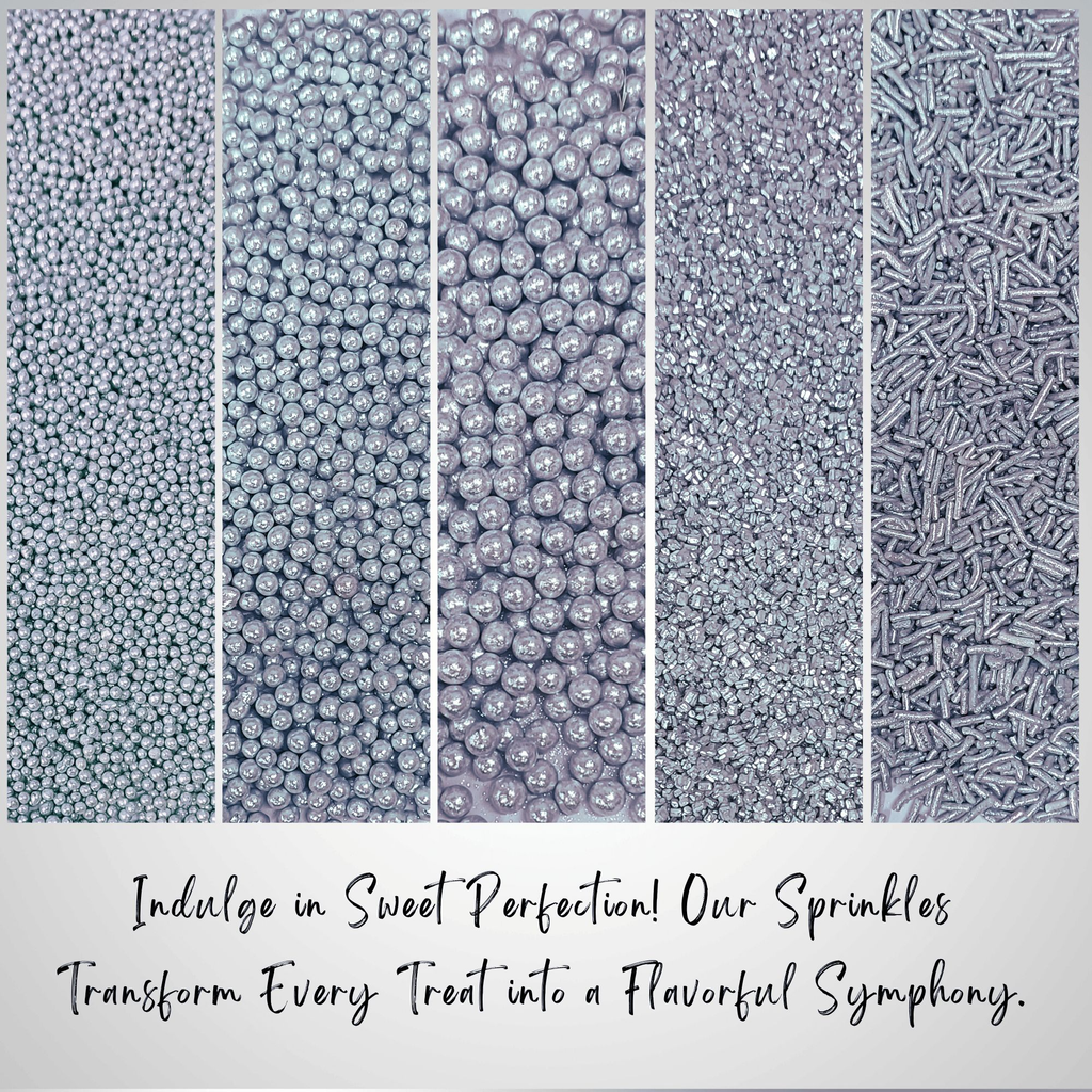 Confect Sprinkles for Cakes & Cupcakes Decoration | USP-16(Silver) | Grocsy