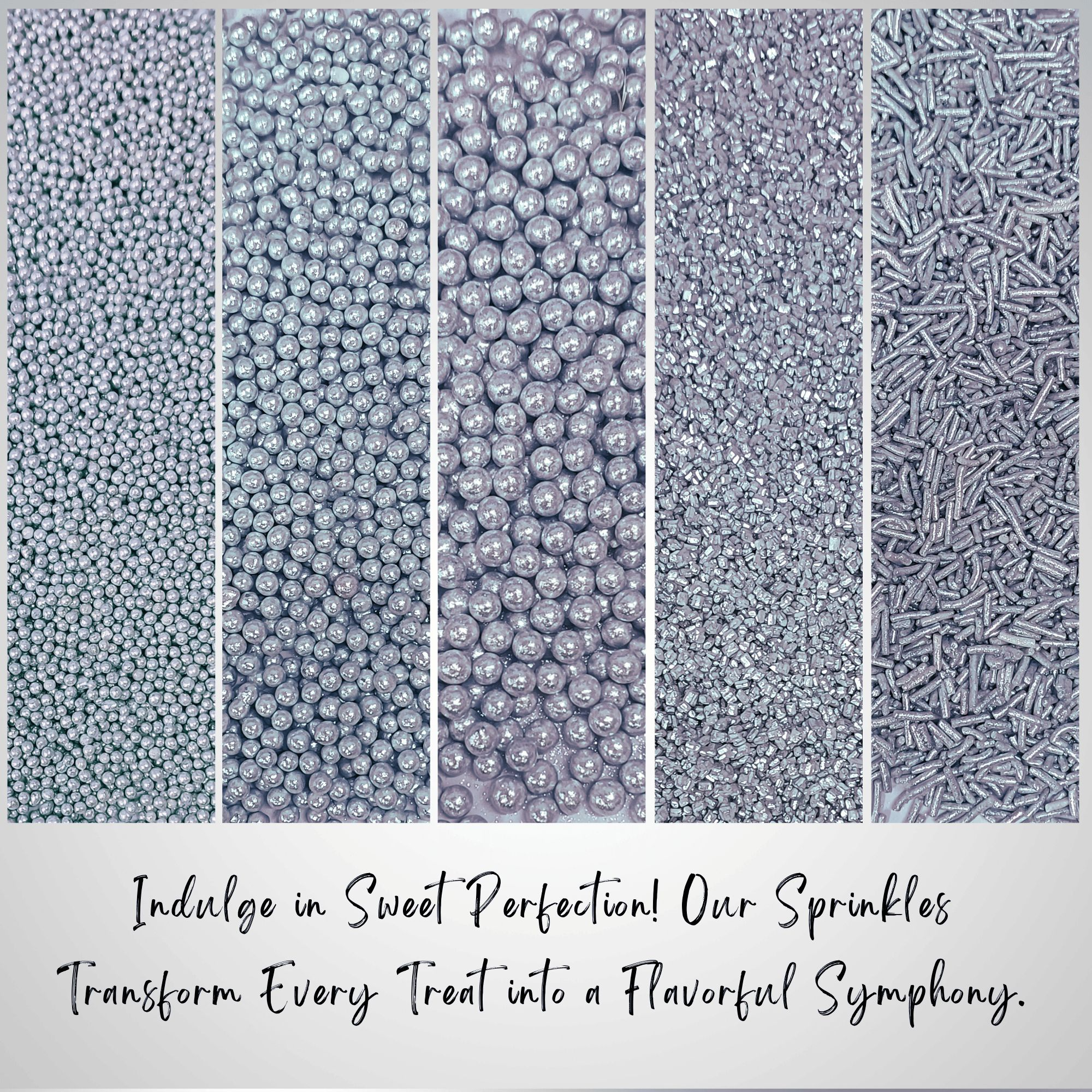 Confect Sprinkles for Cakes & Cupcakes Decoration | USP-16(Silver) | Grocsy