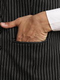 Even Apparels Men's Black Waistcoat with Notched Lapel | Grocsy