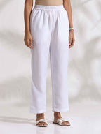 trueBrowns White Slub Kurta Set | Grocsy