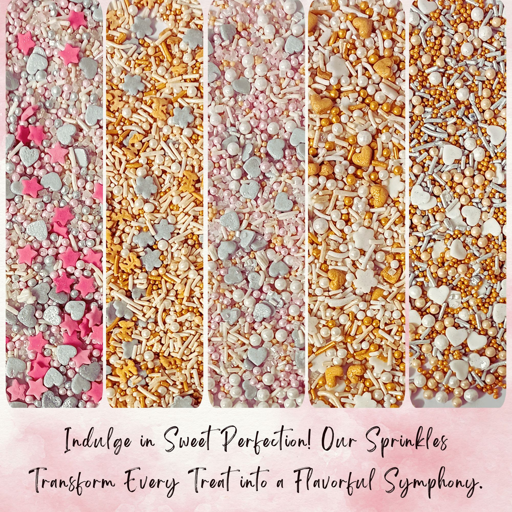 Confect Valentine Sprinkles | 19 Edible Decoration for Baking & Dessert | Grocsy