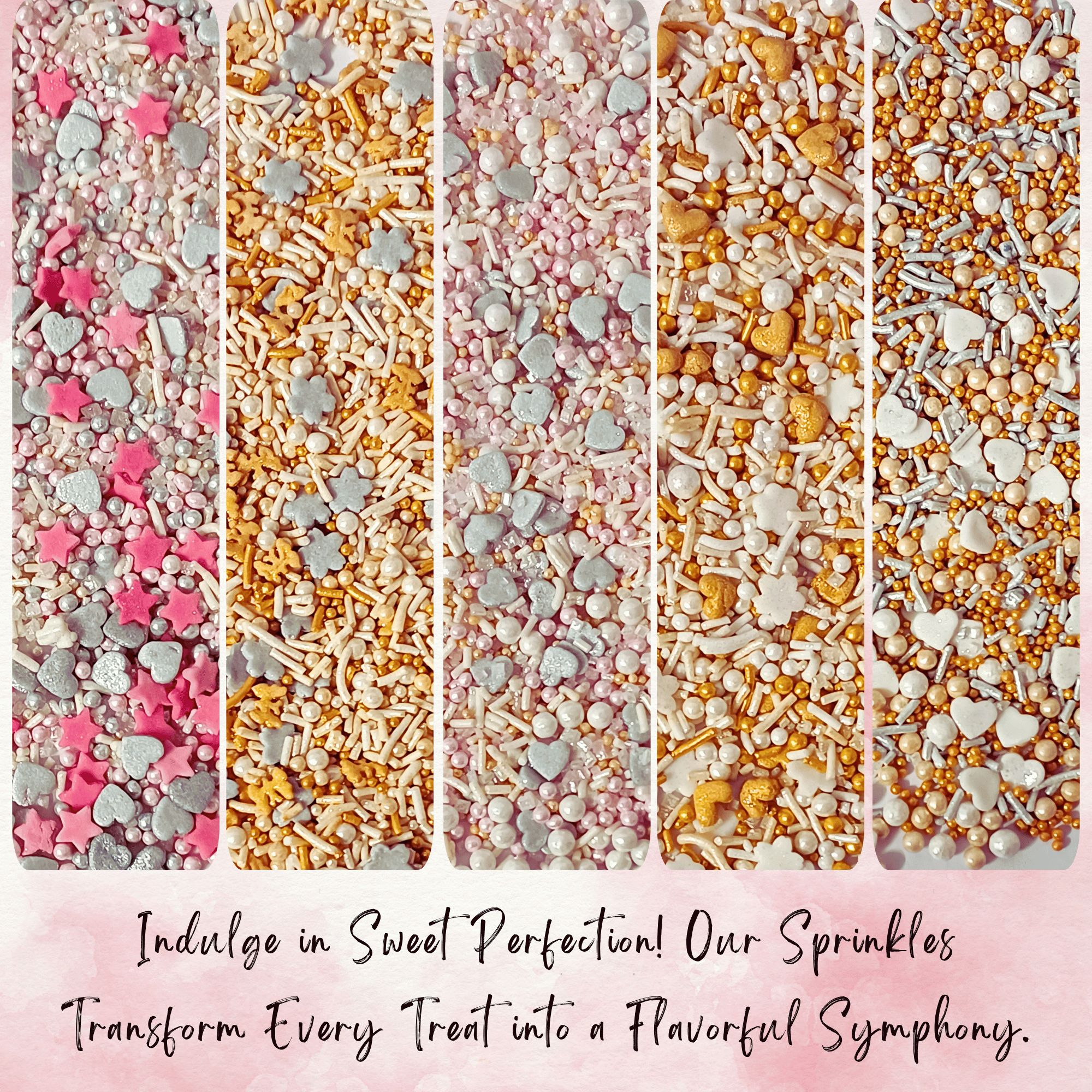 Confect Valentine Sprinkles | 19 Edible Decoration for Baking & Dessert | Grocsy