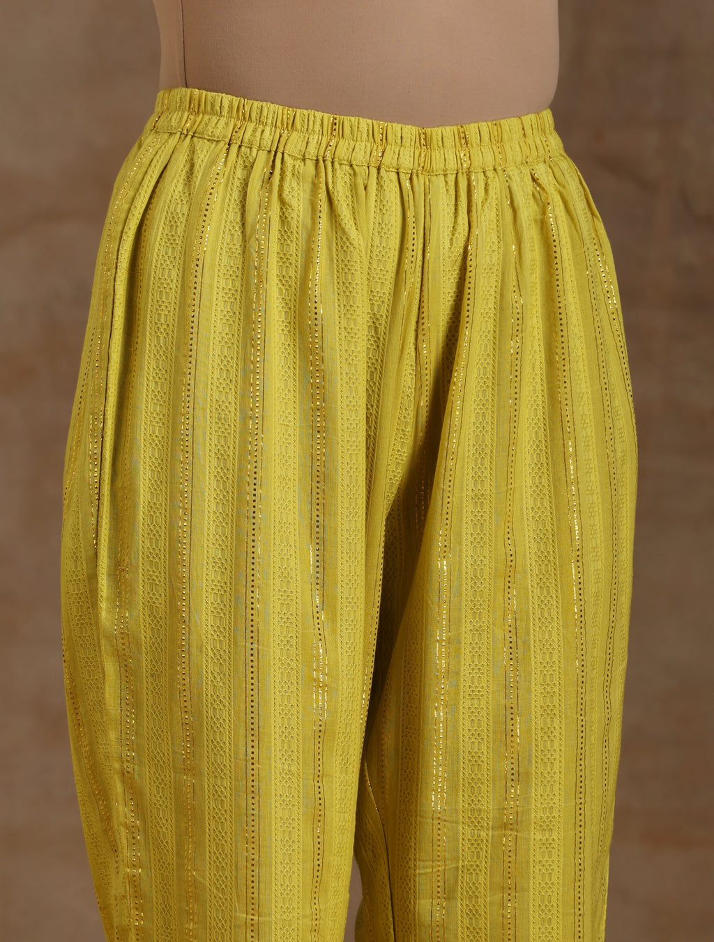 trueBrowns Lime Gold Cotton Oversized Round Co-Ord Set | Grocsy
