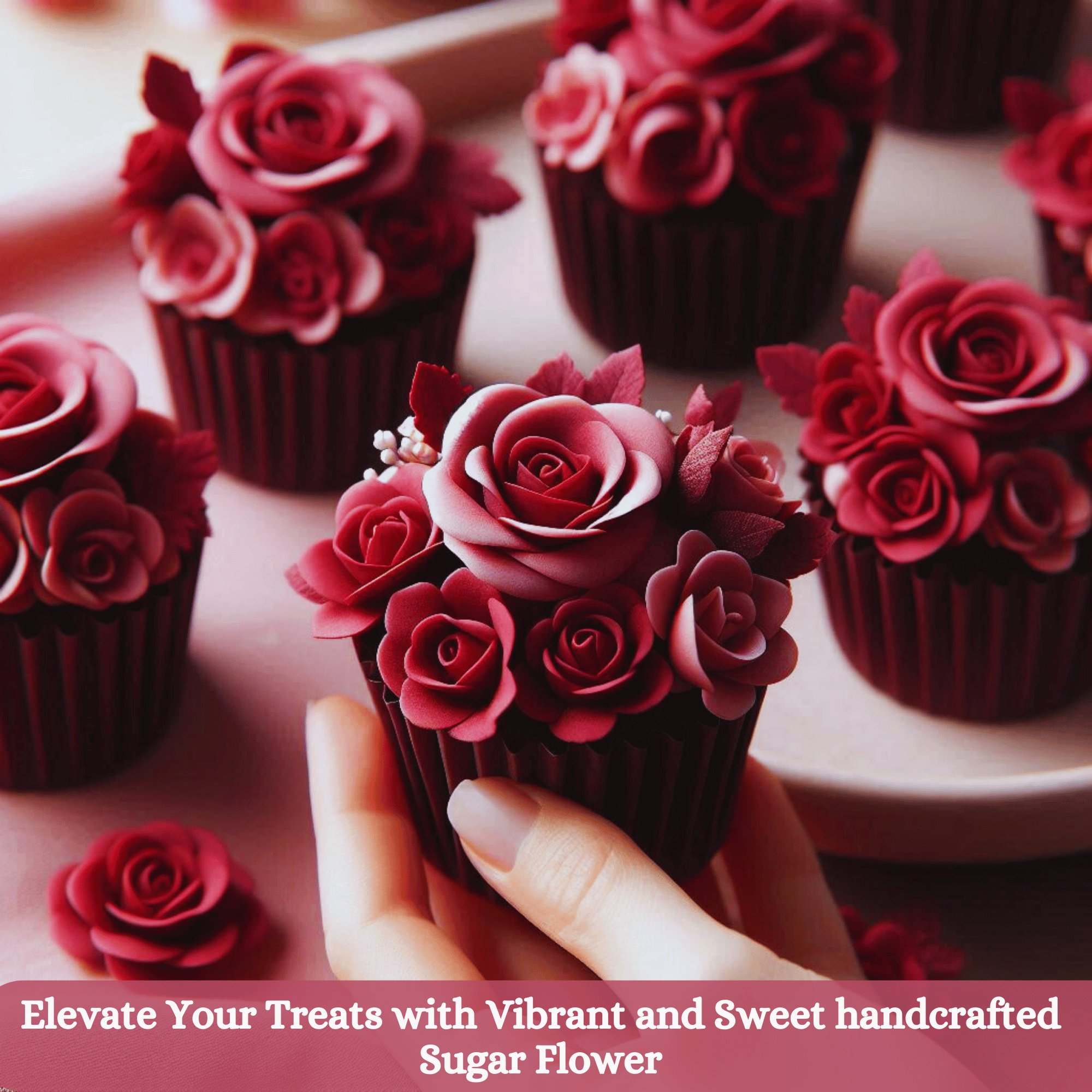Confect Magenta | Edible Sugar Flowers | Grocsy