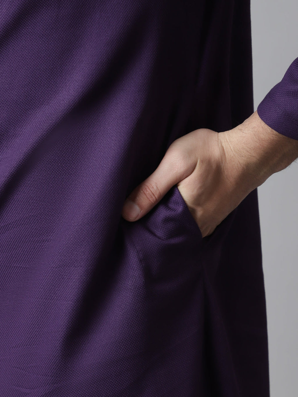 Even Apparels Purple Sherwani Kurta With Asymetrical Cut | Grocsy