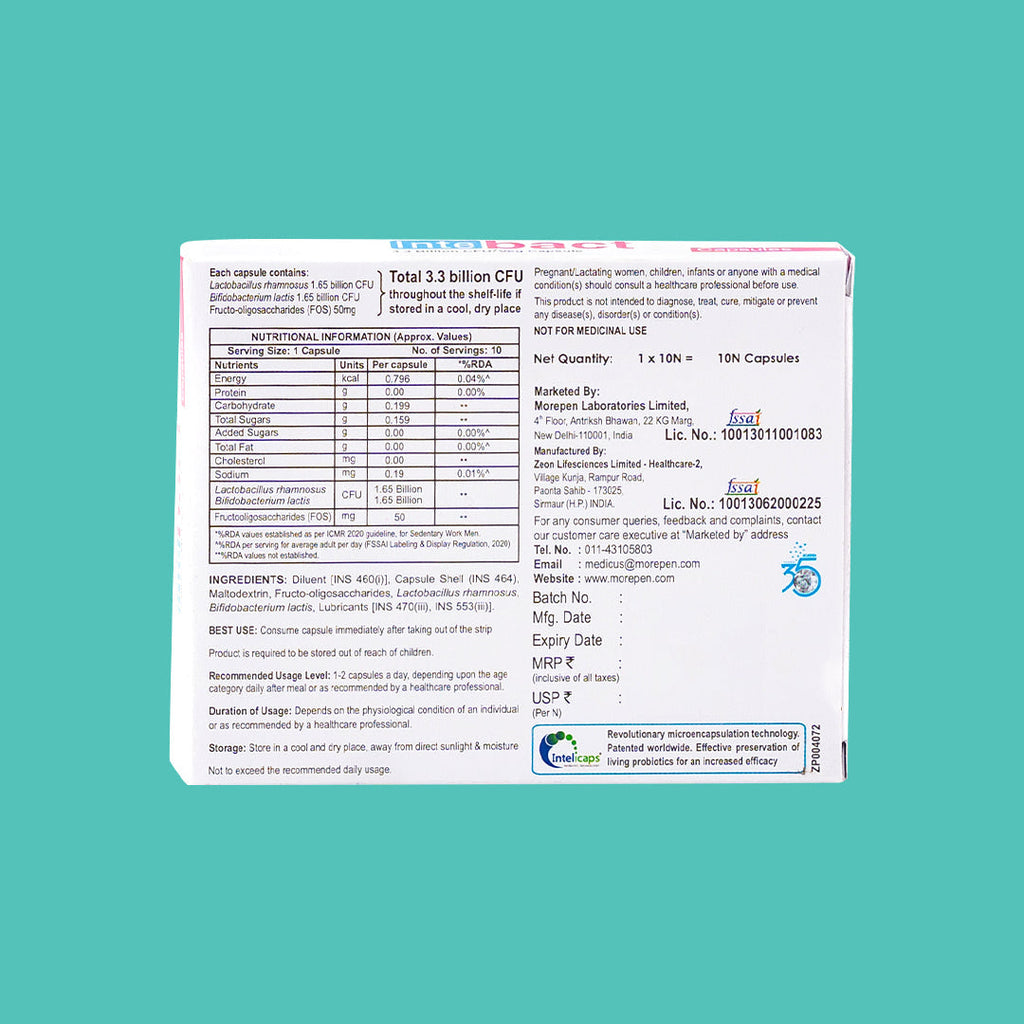 Dr Morpen Intebact Probiotic Capsules | Grocsy