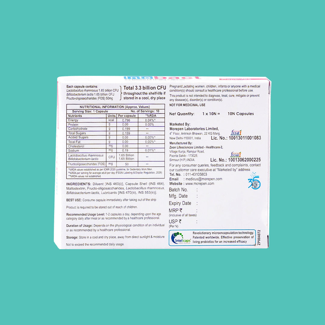 Dr Morpen Intebact Probiotic Capsules | Grocsy