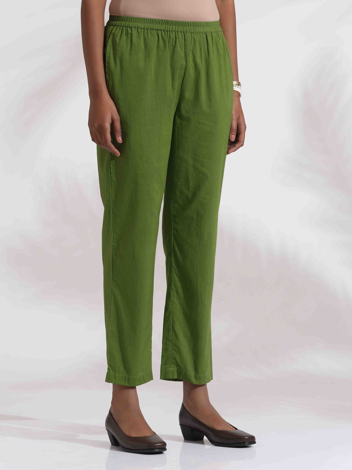 trueBrowns Green Cotton Placement Print Kurta Co-ord Set | Grocsy