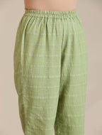 trueBrowns Green Cotton Embroidered Co-ord Set | Grocsy