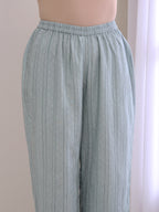 trueBrowns Eggshell Blue Dobby Relaxed Fit Co-Ord Set | Grocsy