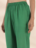 trueBrowns Green Cotton Relaxed Co-ord Set | Grocsy