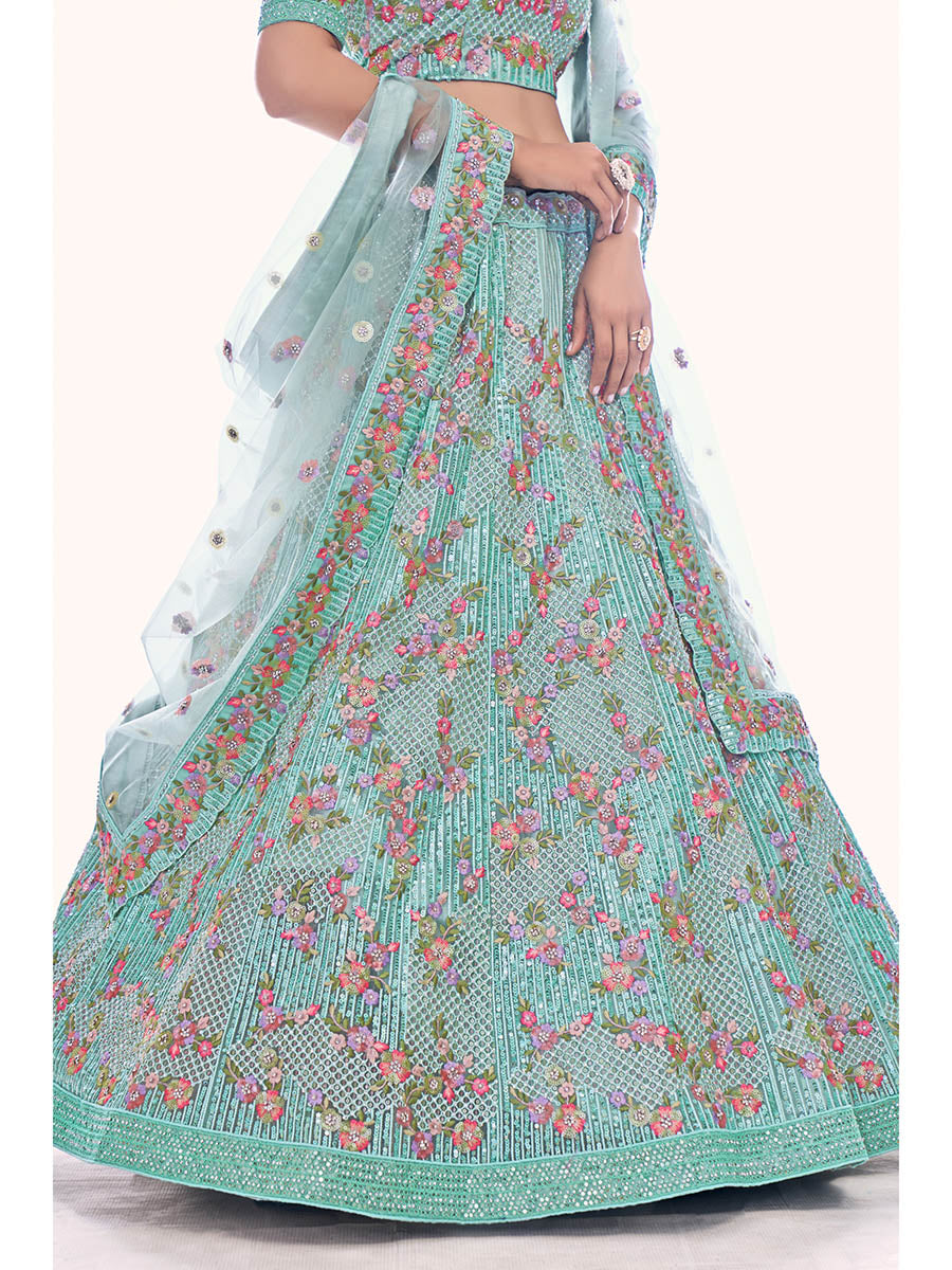 Myra Firozi Soft Net Embroidered Designer Lehenga Choli | Grocsy