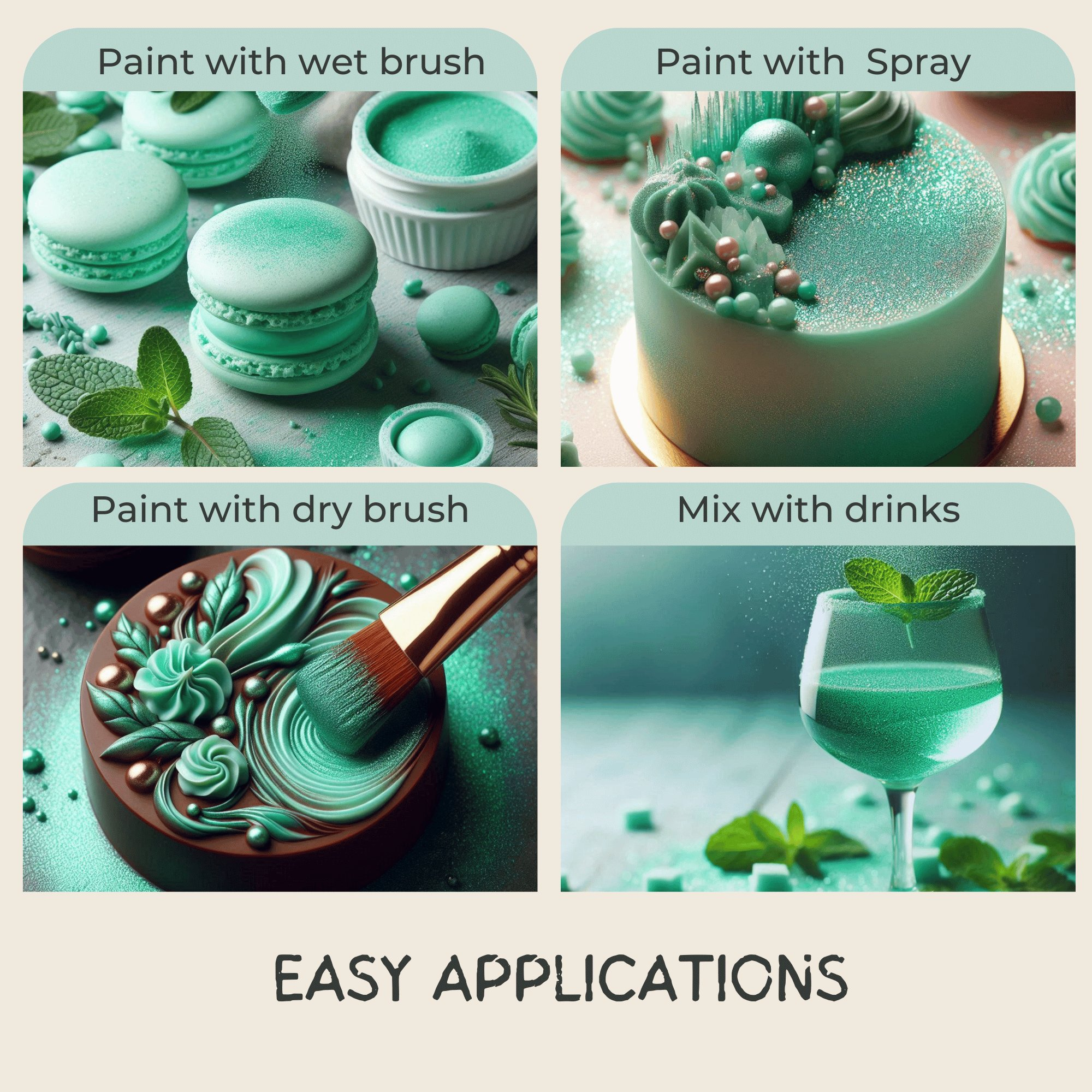 Confect Frost Green | Edible Luster Dust | Grocsy
