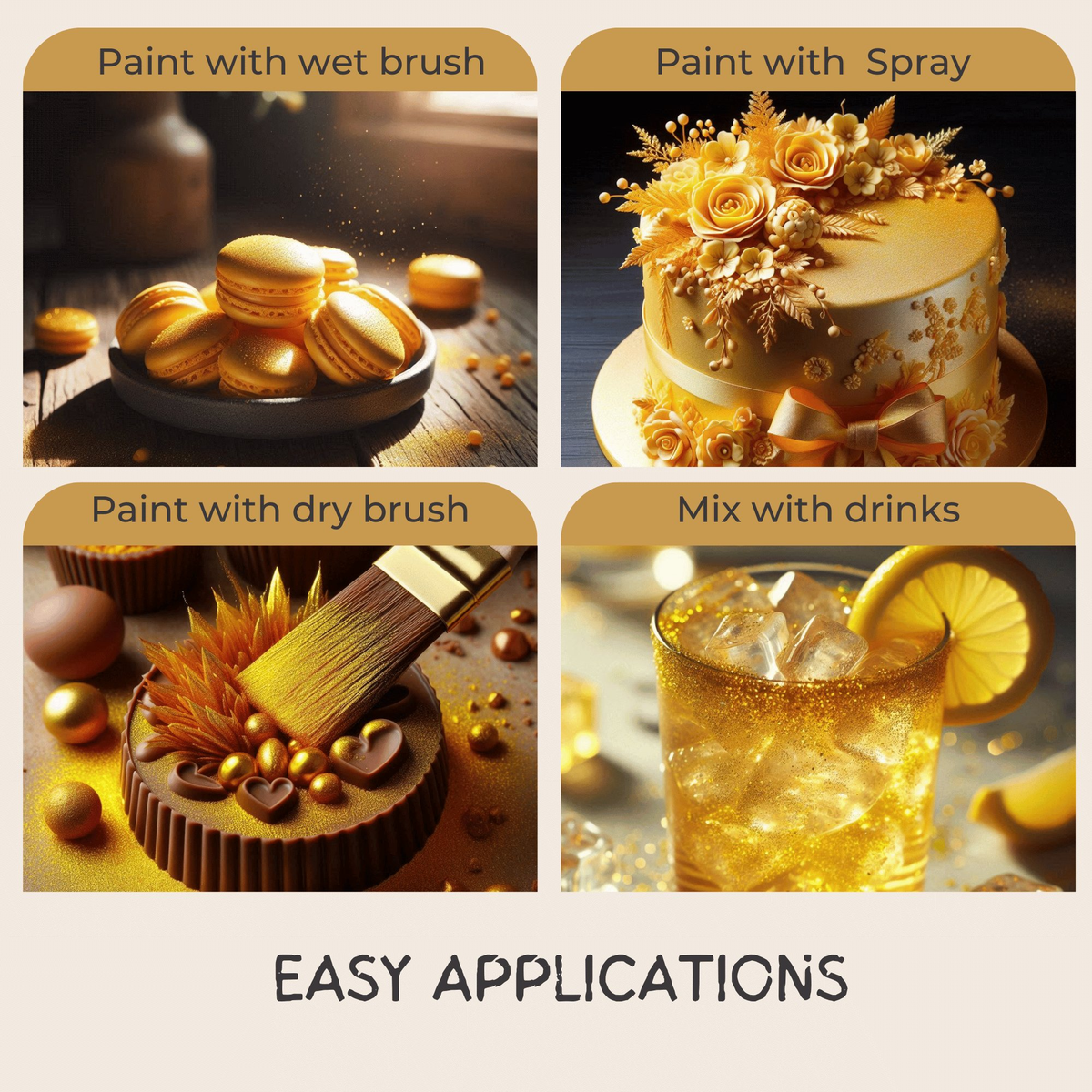 Confect Sunflower Yellow | Edible Luster Dust | Grocsy