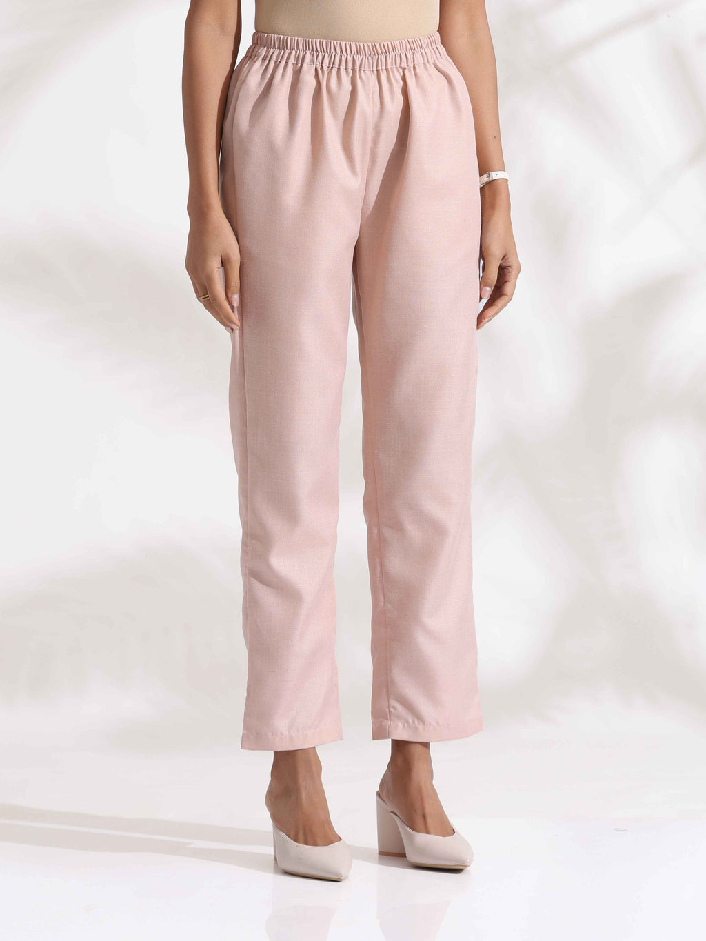 trueBrowns Light Pink Slub Co-ord Set | Grocsy